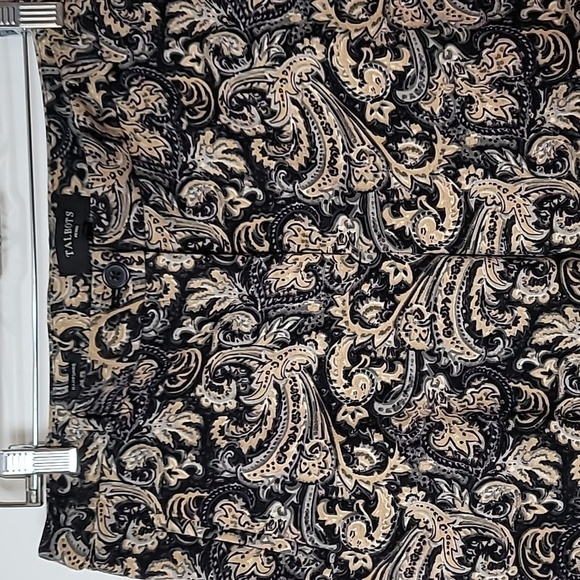 Talbots Petite Black & Tan Filigree Pants - Picture 3 of 10